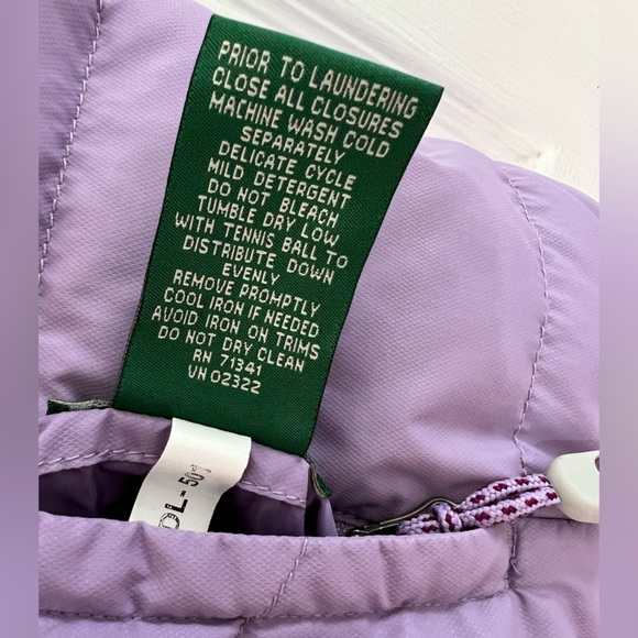 LL Bean Vest Goose Down Reversible Insulated Puffer Purple/light purple Small - Picture 9 of 10